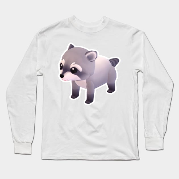 Raccoon Long Sleeve T-Shirt by MadDesigner